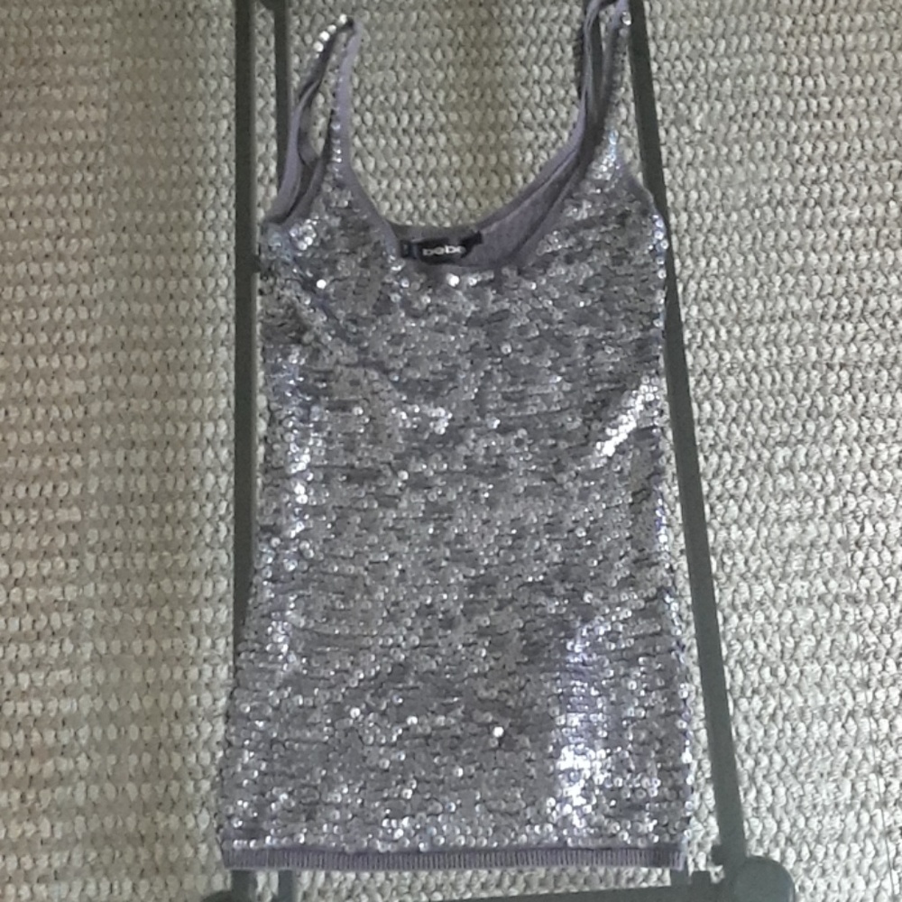 NWT Sequins Bebe top XS